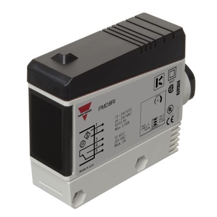 Carlo Gavazzi Rechteckig Optischer Sensor, Diffus Reflektierend, Bereich 200 → 800 Mm, SPDT Ausgang,