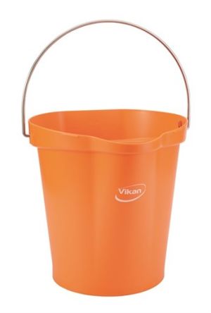 Vikan Polypropylen, Stahl Eimer Mit Griff Orange 12L