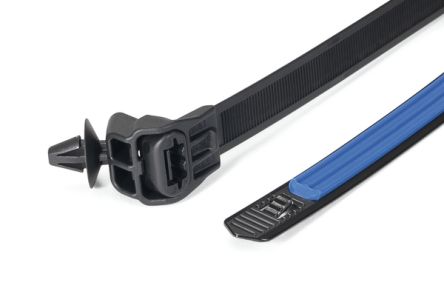 HellermannTyton Befestigungssockel Schwarz Auf Blau 140mm X 9,5 Mm, Für 25.4mm → 9.5mm Kabelbinder