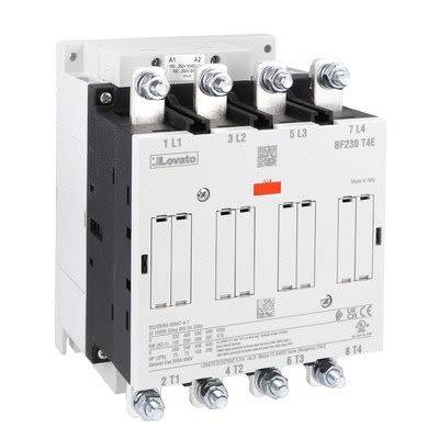 Lovato BF230 Series Contactor, 24-60/20-60 V Ac/dc Coil, 4-Pole, 350 A, 397 Kw, 1 KV