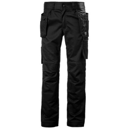 Helly Hansen 77521 Black Men's Cotton, Polyester Lightweight, Stretchy Work Trousers 46in, 116cm Waist