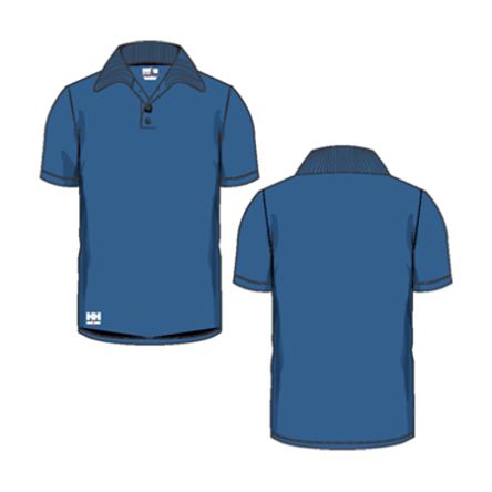 Helly Hansen 79167 Polohemd, 100 % Baumwolle Blau, Größe XXL