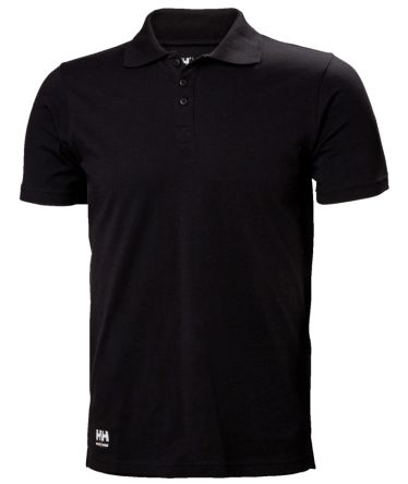 Helly Hansen 79167 Polohemd, 100 % Baumwolle Schwarz, Größe XL