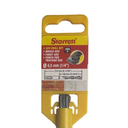 Starrett SDS Plus Carbidstahl SDS-Bohrer 6.5mm X 210 Mm, Anschliffwinkel 130°