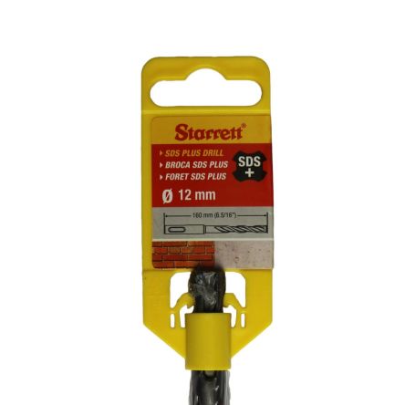 Starrett Punta SDS, Punta Al Carburo, Ø 12mm, Lunghezza 160 Mm