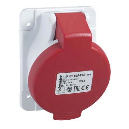 Schneider Electric Mureva Steckdose Stecker, Buchse Grau 3P + N + E, 380 → 415 V / 32A, Tafelmontage IP44