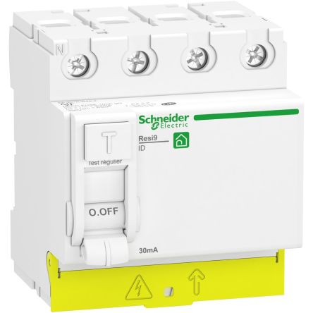 Schneider Electric RCCB, 40A Tipo A, 3 Polos, 30mA Resi9 400V Ac