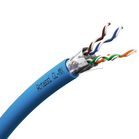 Schneider Electric Cat6a Ethernet Cable, Blue PE Sheath, 500m, Flame Retardant