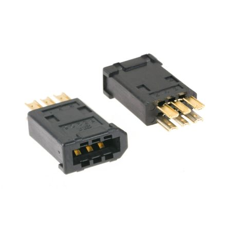 3M Conector FireWire De E/S 7000007657, 6 Contactos, Recto, Montaje Con Cable, Conector Serie 3E206