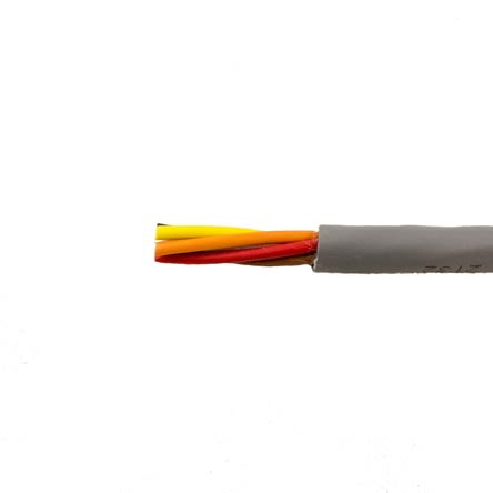 Alpha Wire 77002 ECO Multicore-Kabel, 4-adrig X 0,29 Mm² Grau, 100ft, 24