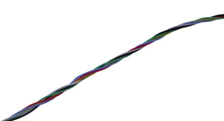 MICROWIRES Cable De Par Trenzado De Par Trenzado De 6 Conductores, 0,13 Mm2, 26 AWG, Long. 100m Gris