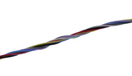 MICROWIRES Twisted Twisted Pair Cable, 0.05 Mm2, 8 Cores, 30 AWG, Unscreened, 100m, Grey Sheath