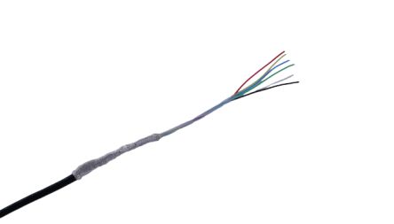 MICROWIRES Cable De Alimentación Armado Apantallado De 6 Núcleos, 0,13 Mm2, Long. 50m, 600 V, Funda De Poliuretano