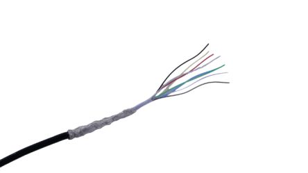 MICROWIRES Câbles D'alimentation 8G0,13 Mm2, 50m Noir