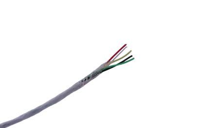 MICROWIRES Netzkabel, 5-adrig Typ Geschirmt Weiß X 0,08 Mm2, 50m, 600 V, Perfluoroalkoxy (PFA)