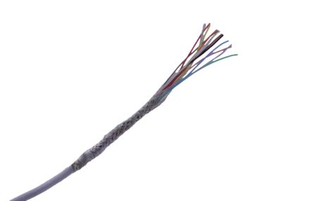 MICROWIRES Netzkabel, 12-adrig Typ Geschirmt Weiß X 0,13 Mm2, 50m, 600 V, Perfluoroalkoxy (PFA)