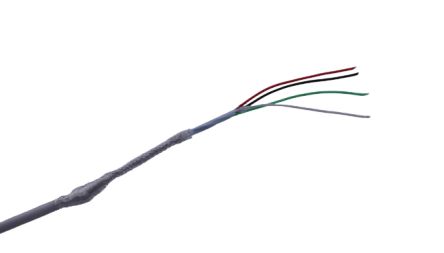 MICROWIRES Netzkabel, 4-adrig Typ Geschirmt Weiß X 0,08 Mm2, 50m, 600 V, Thermoplastische Elastomere TPE