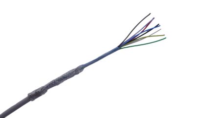 MICROWIRES Netzkabel, 8-adrig Typ Geschirmt Weiß X 0,13 Mm2, 50m, 600 V, Thermoplastische Elastomere TPE