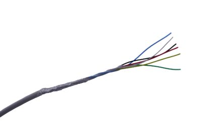 MICROWIRES Netzkabel, 6-adrig Typ Geschirmt Weiß X 0,08 Mm2, 50m, 600 V, Thermoplastische Elastomere TPE