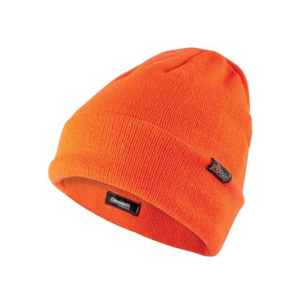 U Group Beanie Aus 100% Acryl, Orange Fluoreszierend