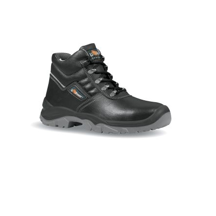 U Group Style & Job Unisex Black, Grey Steel Toe Capped Safety Shoes, UK 8, EU 42