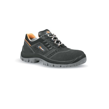 U Group Style & Job Unisex Black, Grey Steel Toe Capped Low Safety Shoes, UK 11, EU 46