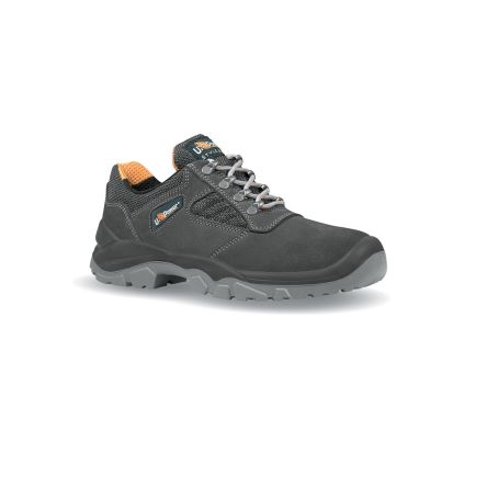 U Group Style & Job Unisex Black, Grey Steel Toe Capped Low Safety Shoes, UK 3, EU 36