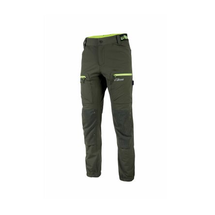 U Group Pantalon De Travail FUTURE, 122 → 130cm Homme, Vert En 10 % Spandex, 90 % Nylon, Hydrofuge