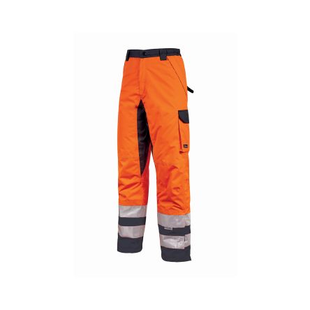 U Group Pantalon De Travail Hi - Light, 106 → 114cm Homme, Orange En 100 % Polyester