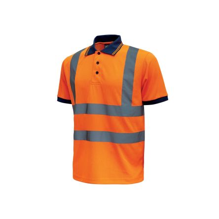 U Group Hi - Light Polohemd, Baumwolle, Polyester Gelb Fluoreszierend, Größe 2XL