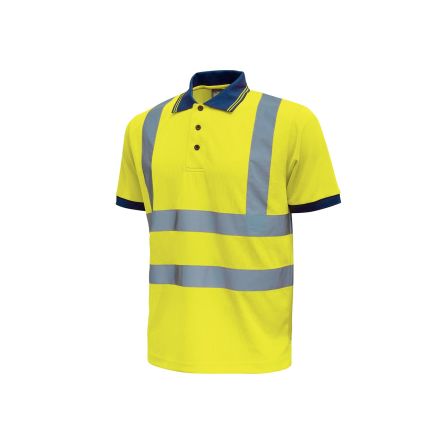 U Group Hi - Light Fluorescent Yellow Cotton, Polyester Polo Shirt, UK- 3XL, EUR- 4XL