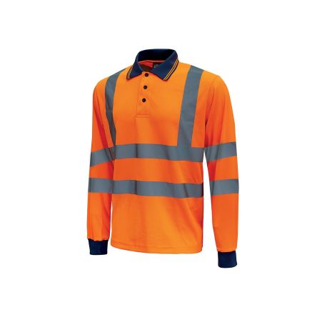 U Group Hi - Light Polohemd, Baumwolle, Polyester Gelb Fluoreszierend, Größe 3XL