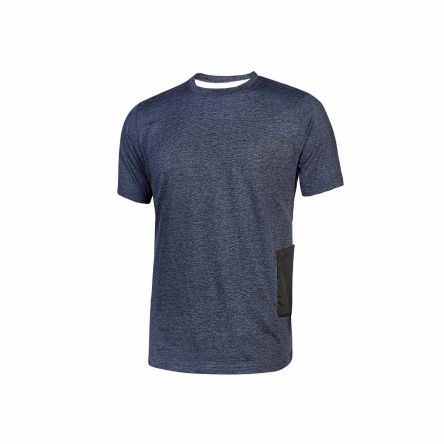 U Group T-Shirt T-Shirt, 100 % Baumwolle Blau, Größe L