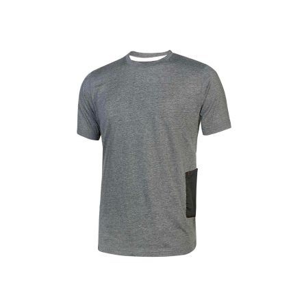 U Group T-shirt Manches Courtes Gris Taille 2XL, 10 % Viscose, 90 % Coton