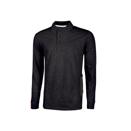 U Group Black 65% COTTON - 35% POLYESTER Short Sleeve Shirt, UK- L, EUR- XL