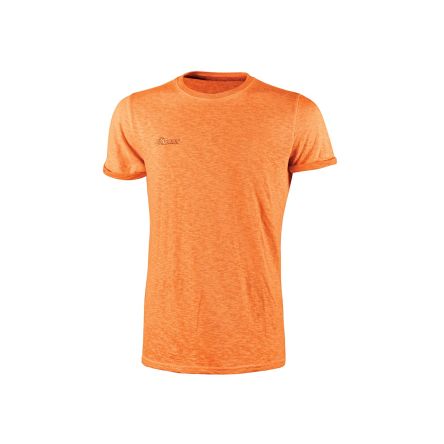 U Group T-shirt Manches Courtes Orange Fluorescent Taille 4XL, 100 % Coton