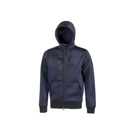 U Group Performance Herren Fleece-Jacke, 5 % Spandex, 28 % Viskose, 67 % Polyester Blau, Größe XXL