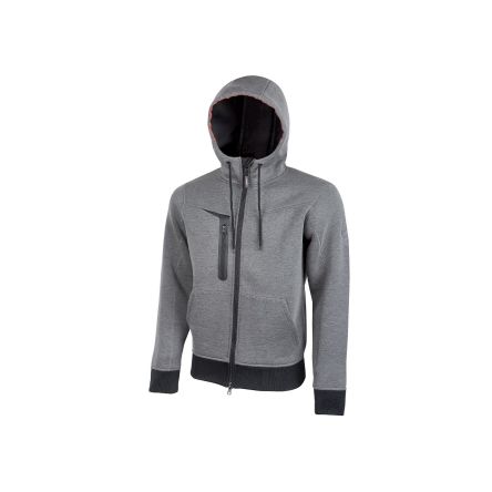 U Group Performance Grey 5% Spandex, 28% Rayon, 67% Polyester Men's Fleece Jacket XL