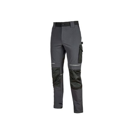 U Group Performance Grey Men's 100% Polyester Water Repellent Work Trousers 34 → 36in, 90 → 98cm Waist