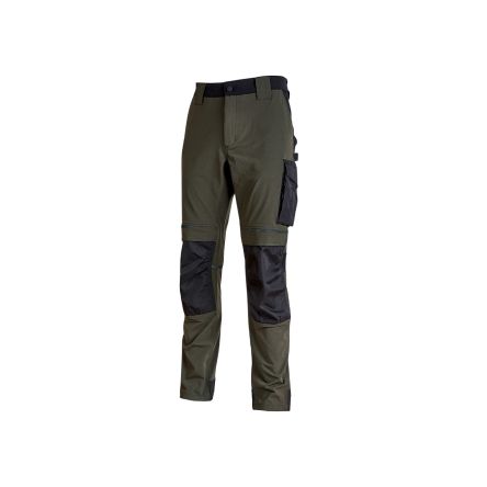 U Group Pantalon De Travail Performance, 106 → 114cm Homme, Vert En 100 % Polyester, Hydrofuge
