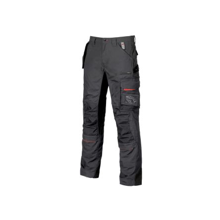 U Group U-Supremacy Herren Arbeitshose, 35 % Baumwolle, 65 % Polyester Grau, Größe 90 → 94cm / 35 →