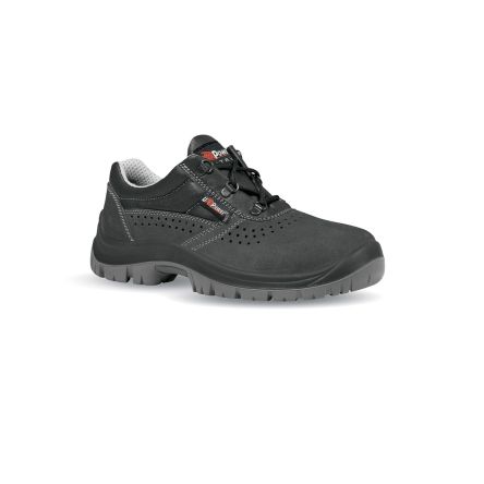 U Group Entry Unisex Black, Grey Steel Toe Capped Low Safety Shoes, UK 8, EU 42
