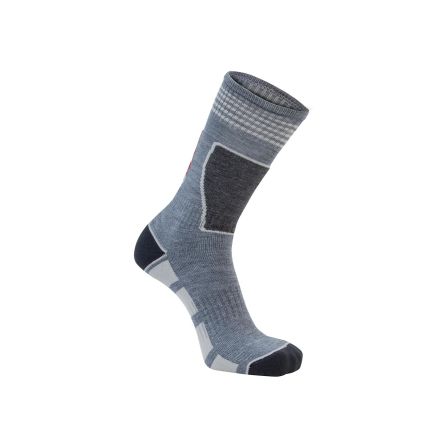 U Group Socken, 2 % Elastan, 22 % Nylon, 38 % Acryl, 38 % Merinowolle Grau/Silber, Größe 44 → 47/XL