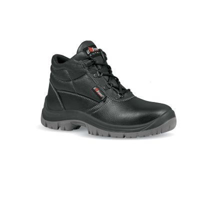 U Group Entry Unisex Black Steel Toe Capped Safety Shoes, UK 10, EU 44