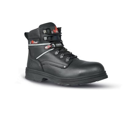 U Group Unisex Knöchel-Sicherheitsstiefel Schwarz, Mit Zehen-Schutzkappe, Größe 39 / UK 6