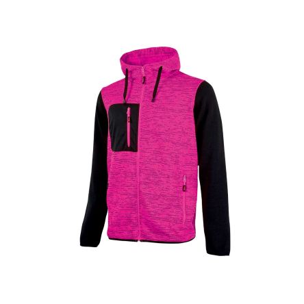 U Group Enjoy Unisex Sweatshirt, 100 % Polyester Schwarz/Pink, Größe XXXXL