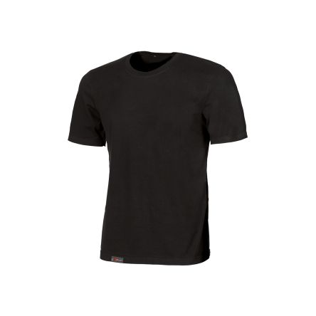 U Group Camiseta De Manga Corta, De 10 % Viscosa, 90 % Algodón, De Color Negro, Talla 4XL
