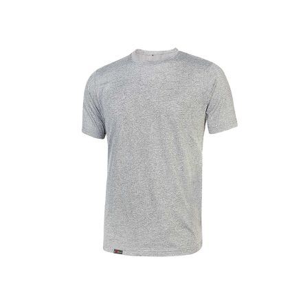 U Group T-Shirt T-Shirt, 10 % Viskose, 90 % Baumwolle Grau, Größe 2XL