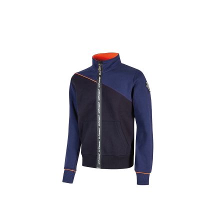 U Group Enjoy Unisex Sweatshirt, 35 % Polyester, 65 % Baumwolle Blau, Größe M
