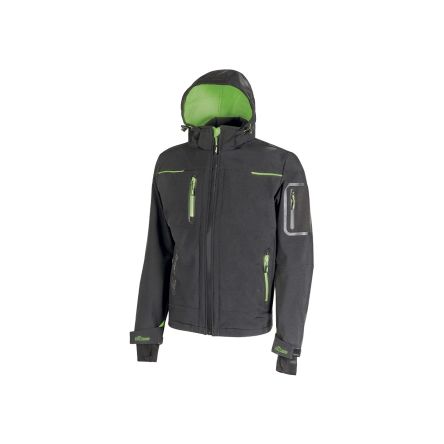 U Group FUTURE Unisex Kapuzenjacke Asphalt-Grau-Grün, Größe M